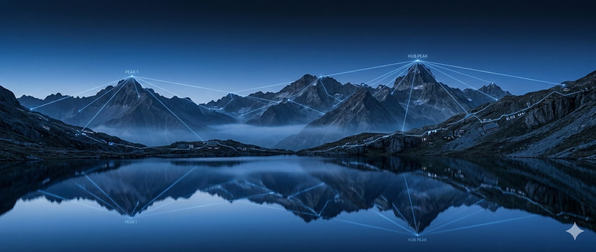 Mountain network landscape